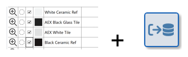 Several results can be saved in the database by selecting them and clicking the Save to Database icon